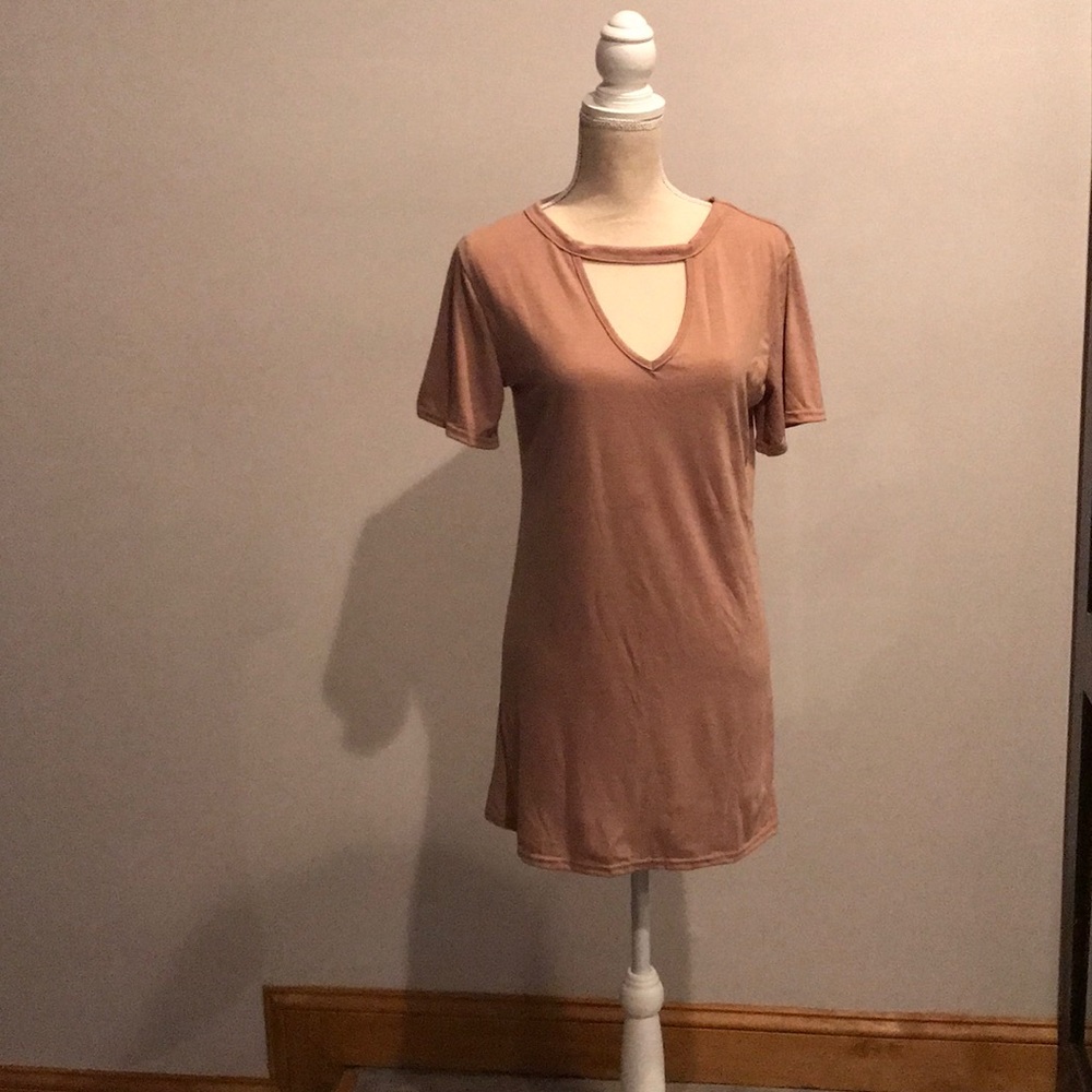 NWT Sand Short Sleeve Shirt Dress